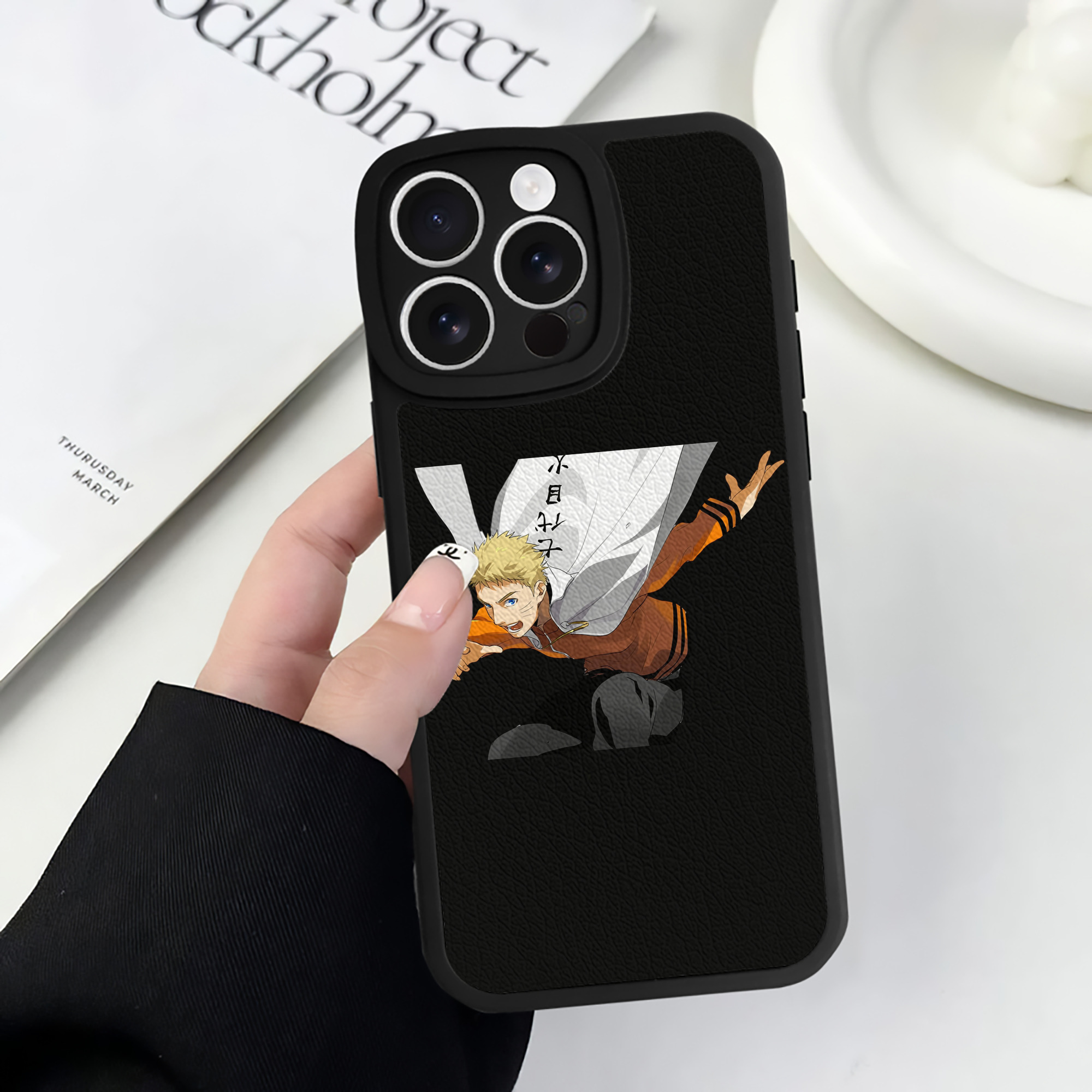 （画像用） NARUTO -ナルト- うずまき ナルト Uzumaki Naruto 【iPhone 16シリーズ対応】シリコンスマホケース（レザー調） 材質：シリコン